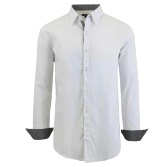 Galaxy By Harvic Other - Galaxy by Harvic Mens Long Sleeve Solid Slim Fit Dress Shirts, White, Size M